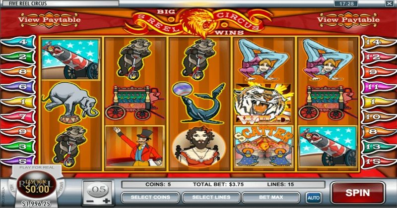 Play in 5 Reel Circus Slot Online from Rival Gaming for free now | www.krsuning.com