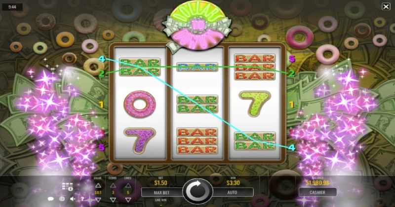 Play in Dollars to Donuts Slot Online from Rival Gaming for free now | www.krsuning.com